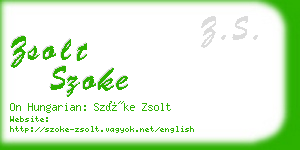 zsolt szoke business card